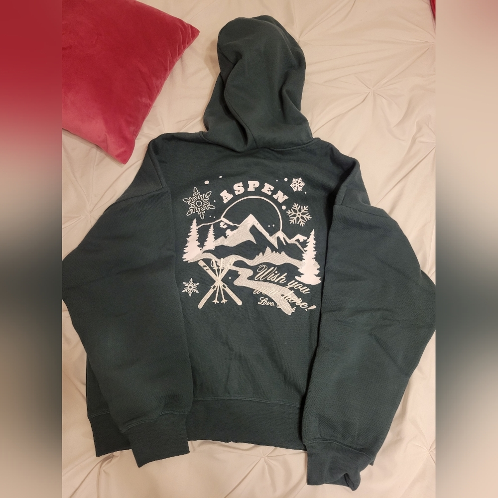 NWT Pink hoodie "Love Aspen" - Picture 5 of 5